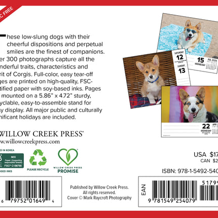 Willow Creek Welsh Corgi Scheurkalender 2026 Boxed