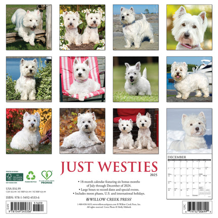 Willow Creek West Highland White Terrier Kalender 2025