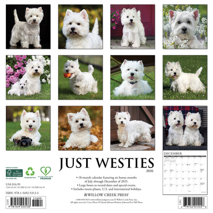 Willow Creek West Highland White Terrier Kalender 2026